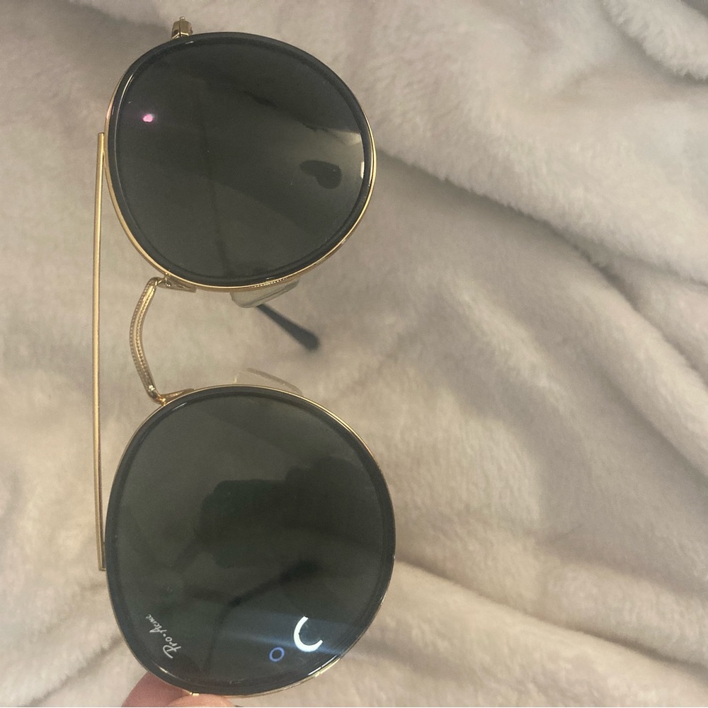 Unisex ray ban gold aviator black sunglasses - Picture 6 of 6